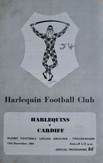 Harlequins v Cardiff (1964, Dec 12th)