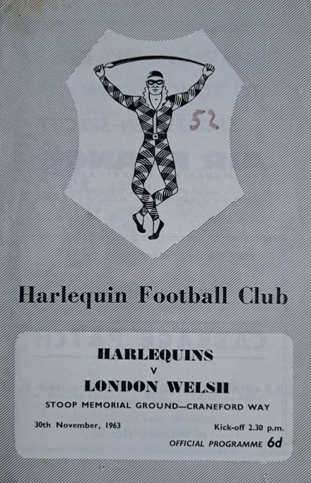Harlequins v London Welsh (1963, Nov 30th)