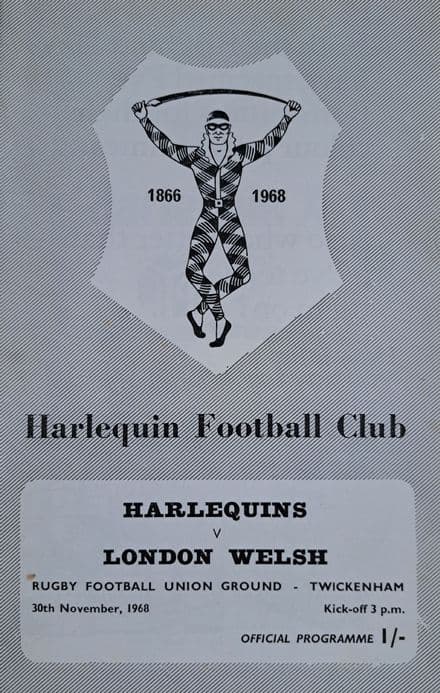Harlequins v London Welsh (1968, Nov 30th)
