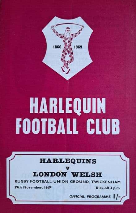Harlequins v London Welsh (1969, Nov 29th)
