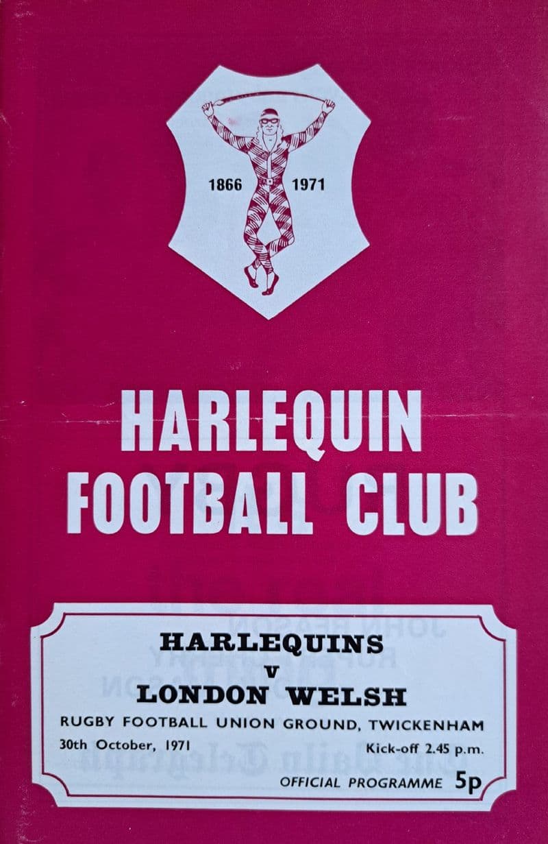 Harlequins v London Welsh (1971, Oct 30th)