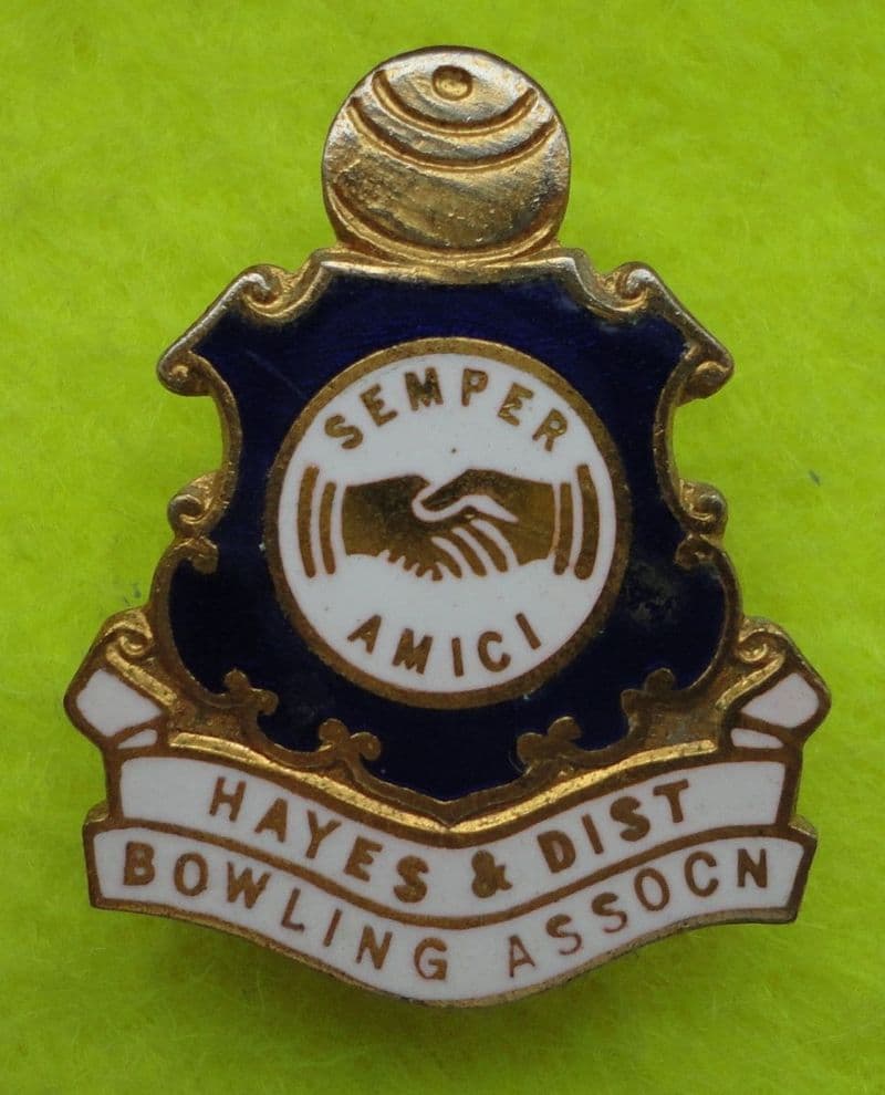 Hayes & District Bowling Association Enamel Pin Badge