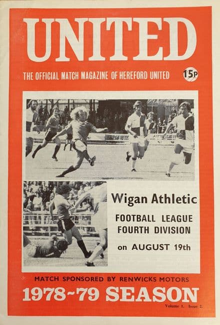 Hereford United v Wigan Athletic, Div 4 (1978, Aug 19th)