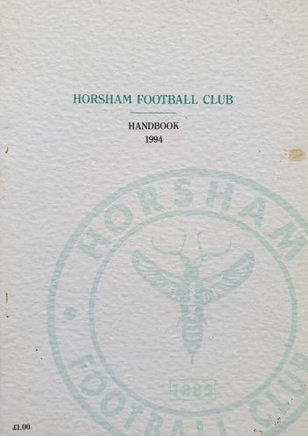 Horsham Football Club Handbook (1994)