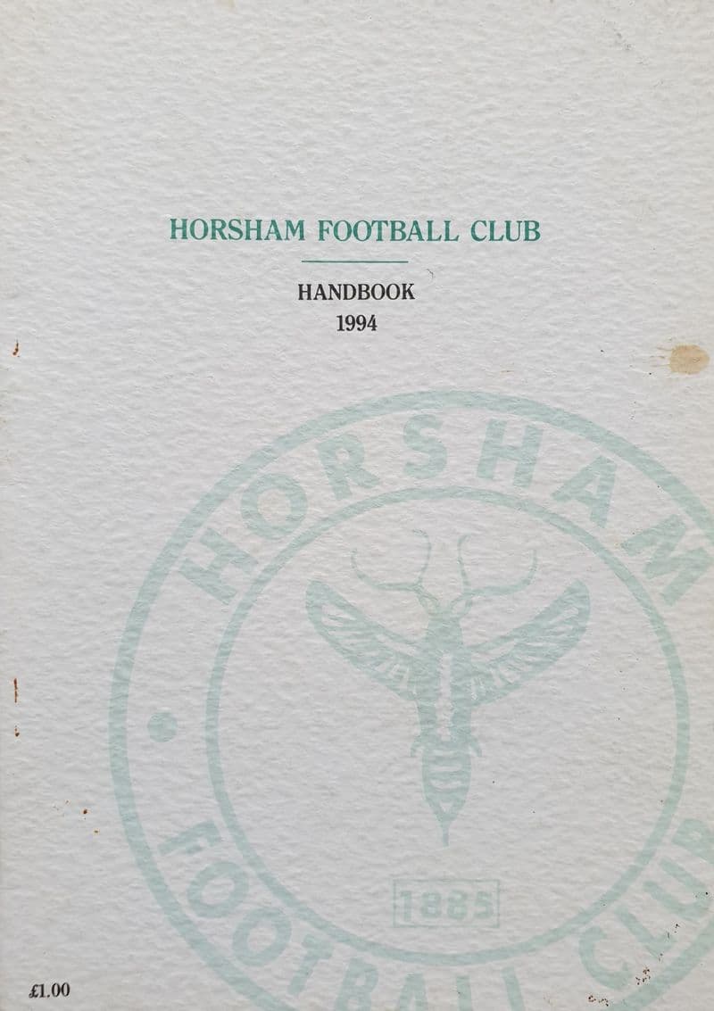 Horsham Football Club Handbook (1994)