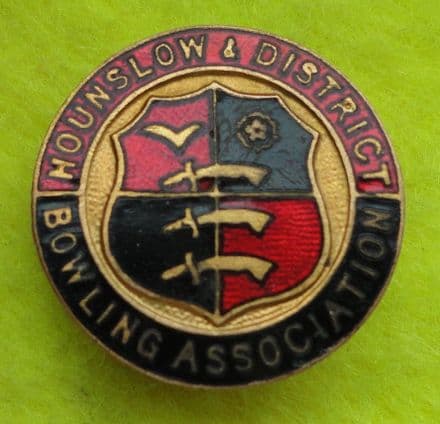 Hounslow & District Bowling Association Enamel Pin Badge
