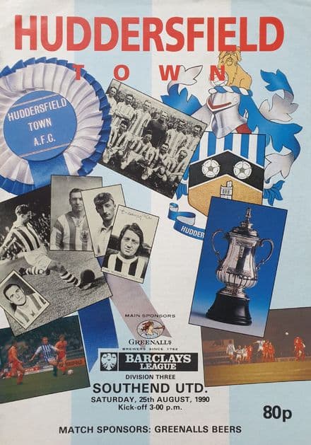 Huddersfield Town v Southend, Div 3 (1990, Aug 25th)
