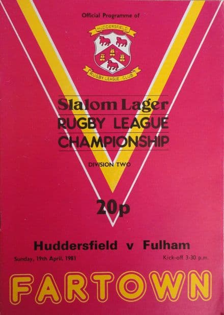 Huddersfield v Fulham (1981, April 19th)