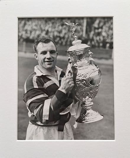 Huddersfield v St Helens, 1953 Challenge Cup Final, "The Captain with the Cup", Press Photo