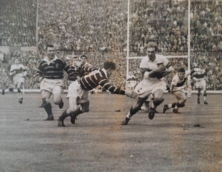 Huddersfield v Wakefield, 1962 Challenge Cup Final, "Booth and Round", Press Photo