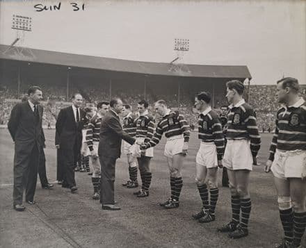Huddersfield v Wakefield, 1962 Challenge Cup Final, "Pre-match Presentation", Press Photo