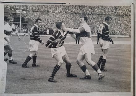 Huddersfield v Wakefield, 1962 Challenge Cup Final, "Stand-off", Press Photo