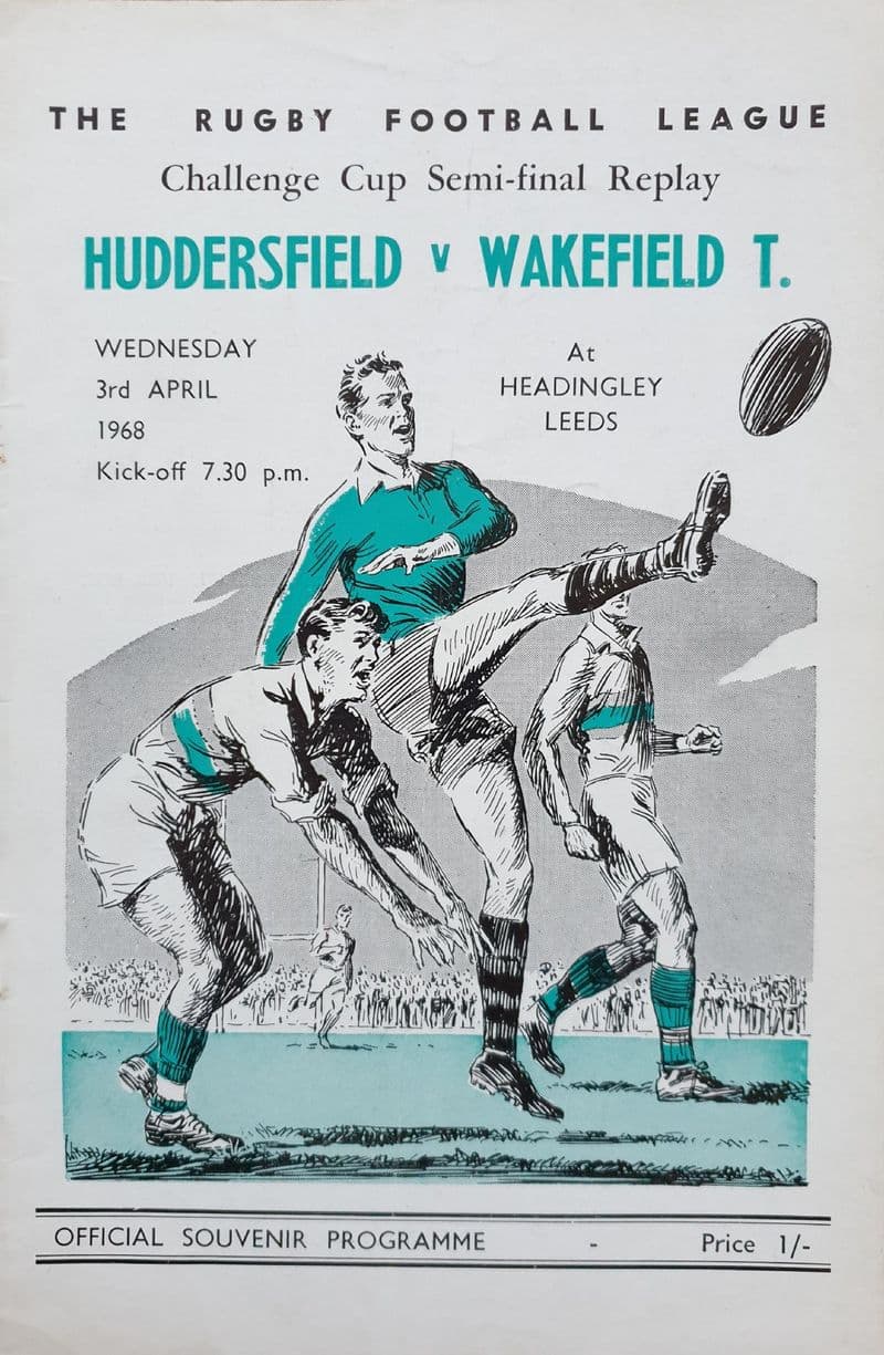 Huddersfield v Wakefield Trinity, Challenge Cup SF Replay (1968, Apr 3rd)