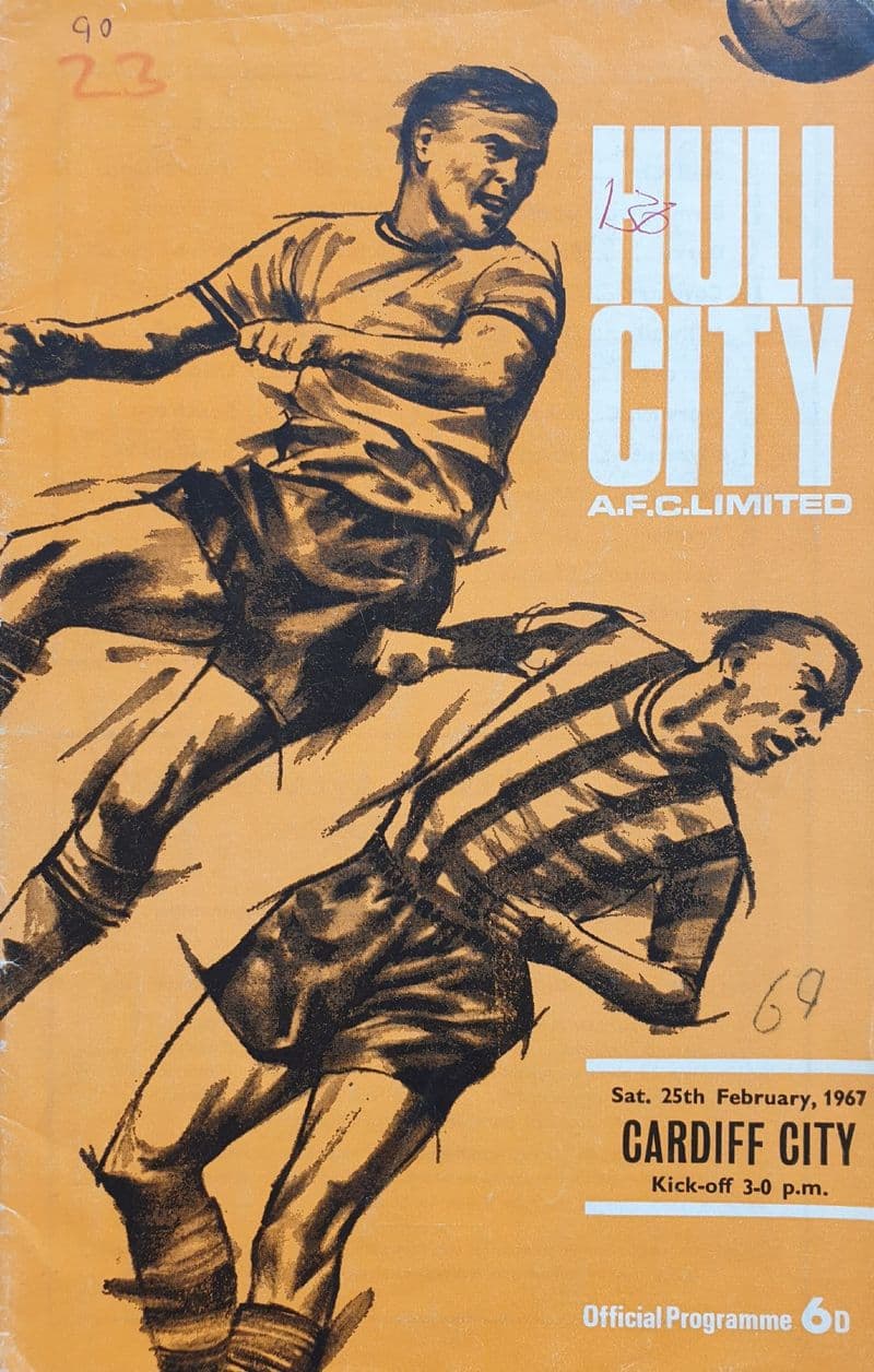 Hull City v Cardiff City, Div 2 (1967, Feb 25th)