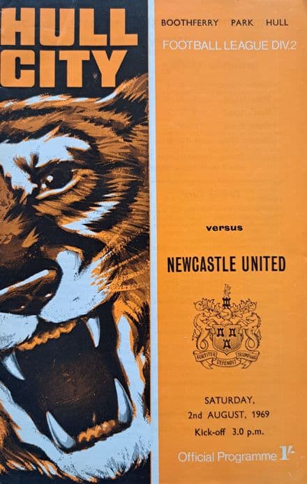 Hull City v Newcastle United, Div 2 (1969, Aug 2nd)