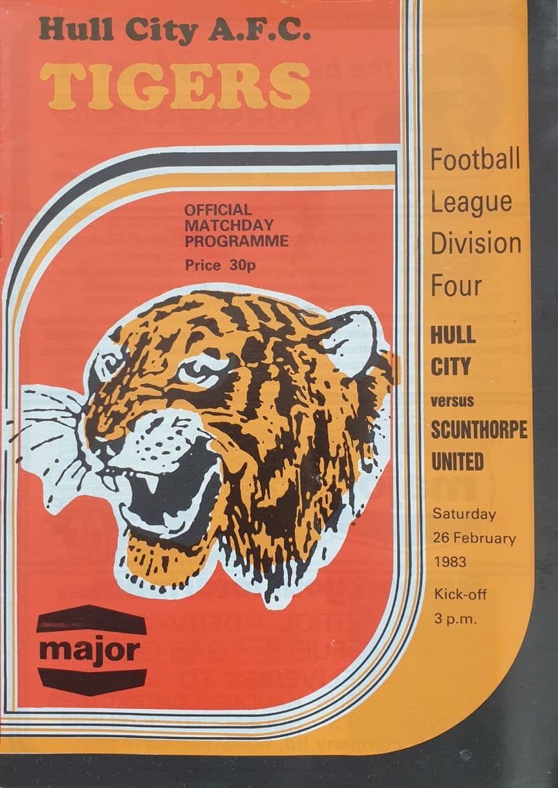 Hull City v Scunthorpe, Div 4 (1983, Feb 26th)