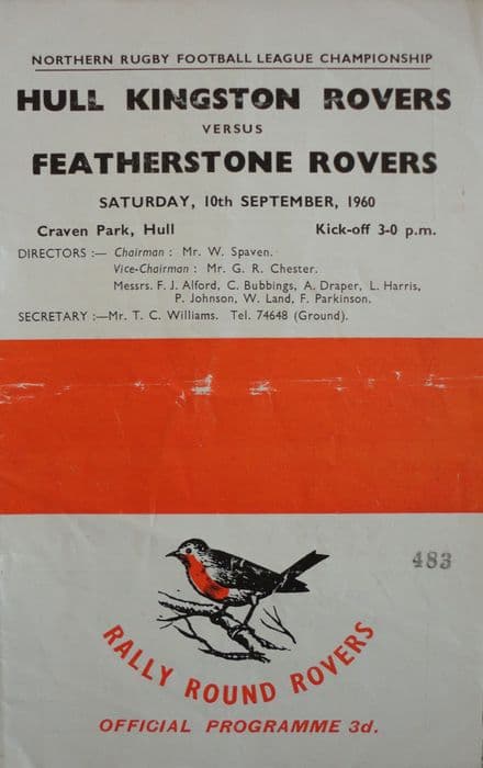 Hull KR v Featherstone Rovers (1960, Sep 10th)