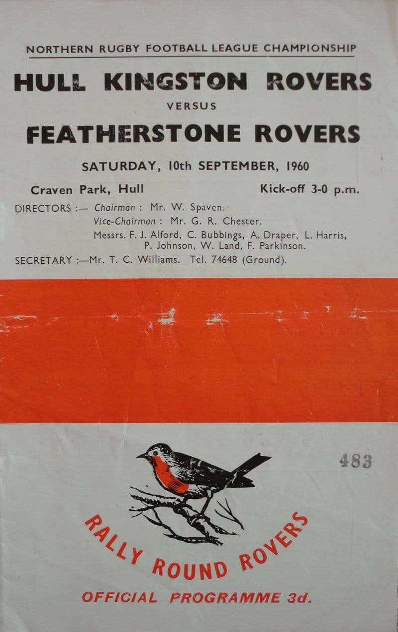 Hull KR v Featherstone Rovers (1960, Sep 10th)