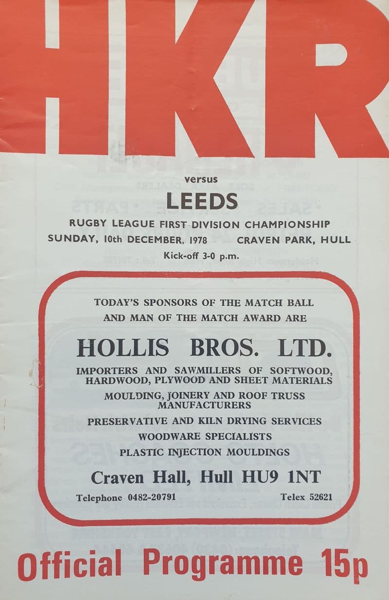 Hull KR v Leeds (1978, Dec 10th)