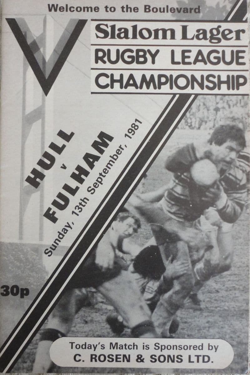 Hull v Fulham (1981, Sep 13th)