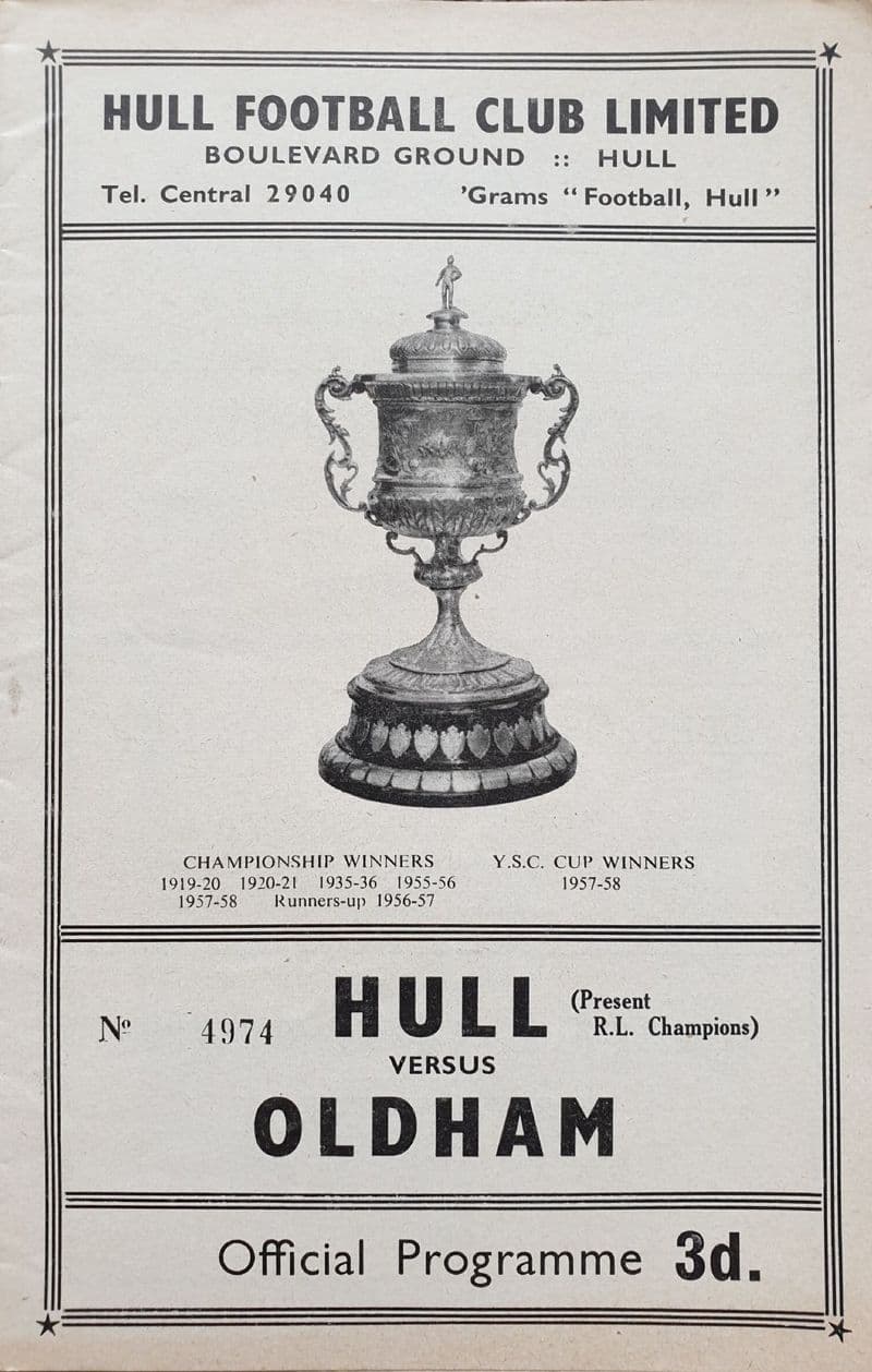 Hull v Oldham (1959, Mar 14th)