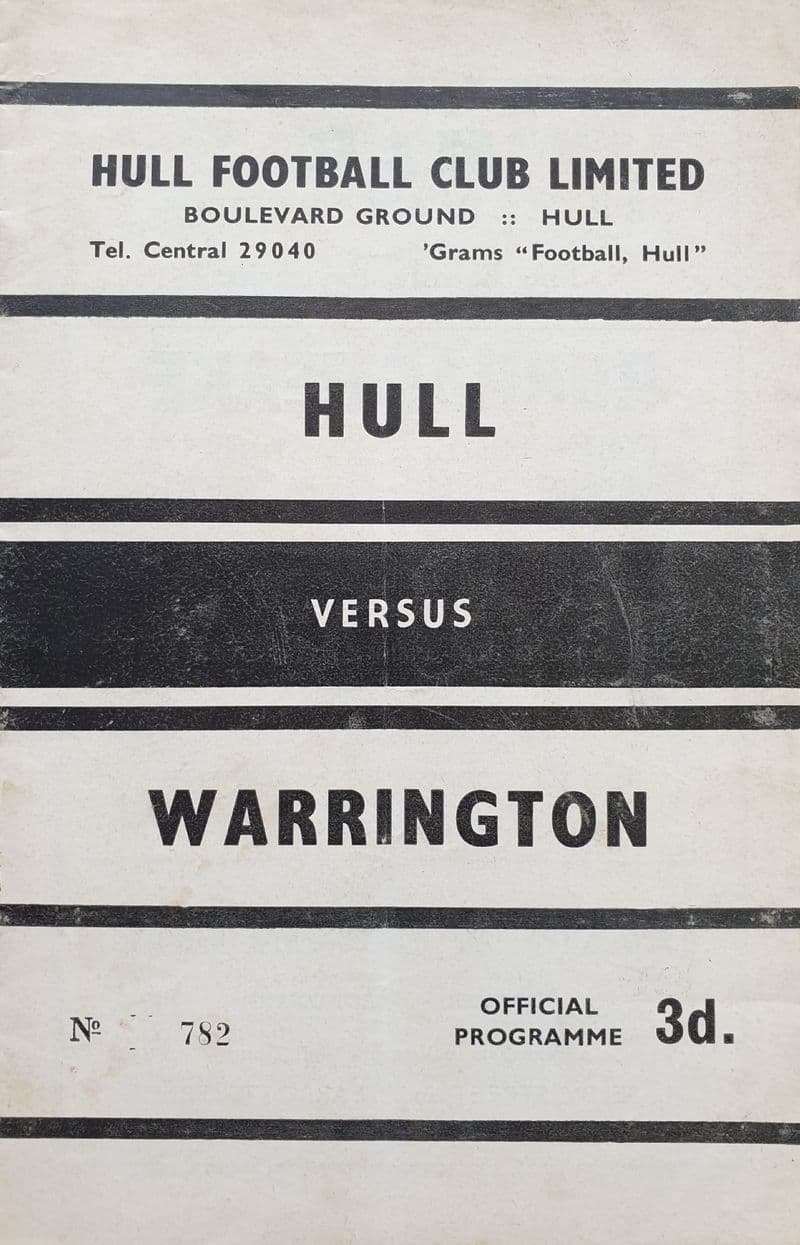 Hull v Warrington (1961, Aug 19th)