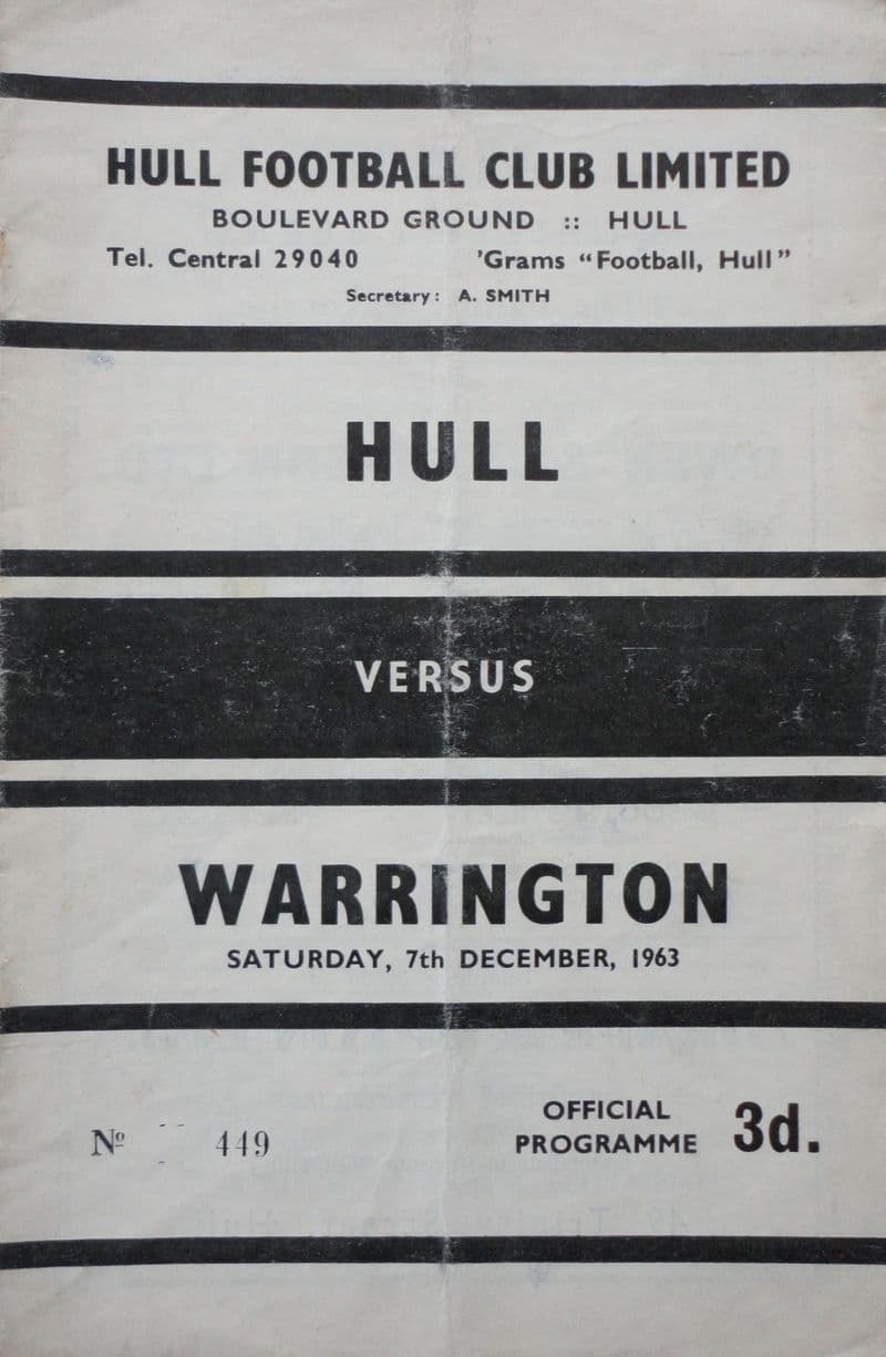 Hull v Warrington (1963, Dec 7th)