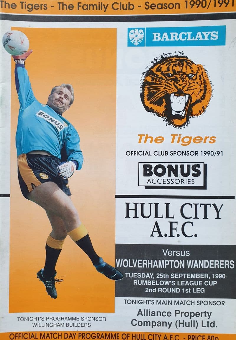 Hull v Wolverhampton Wanderers, Rumbelows Cup (1990, Sep 25th)