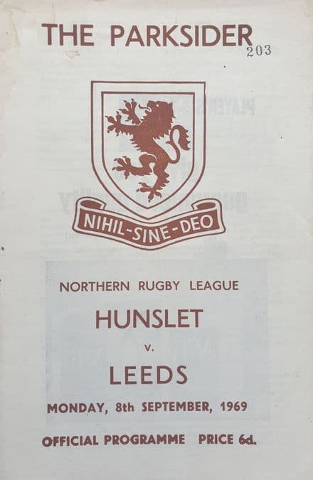 Hunslet v Leeds (1969, Sep 8th)
