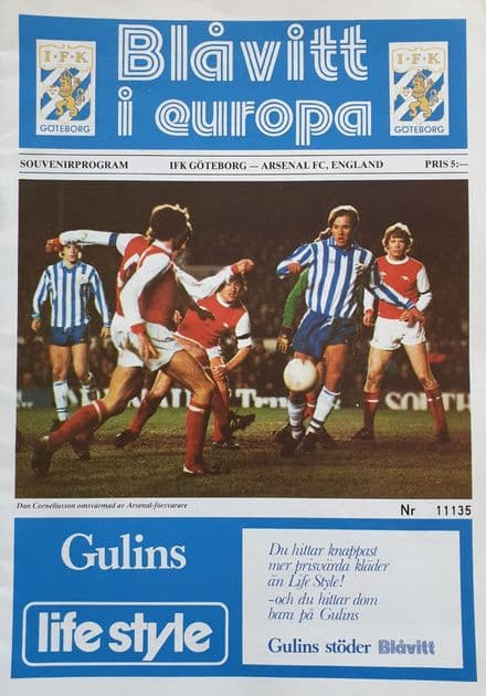 IFK Goteborg v Arsenal (1980, March 19th)