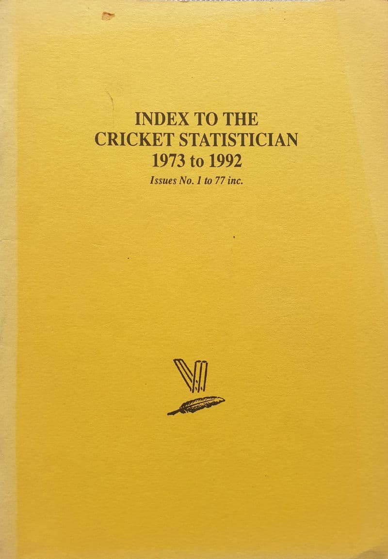 Index to the Cricket Statistician 1973 to 1992