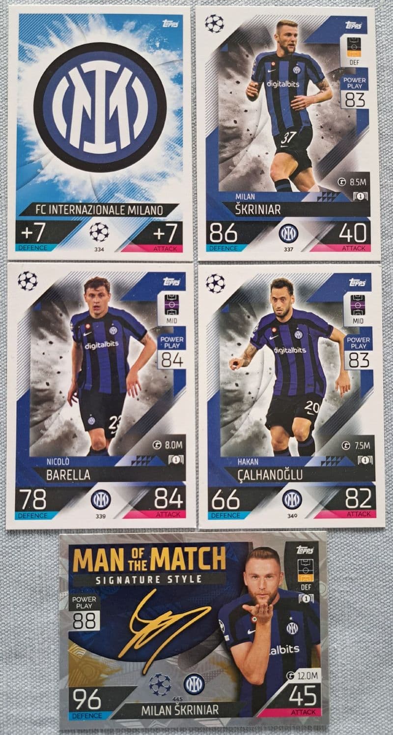 Internazionale, Match Attax Cards x 5 (2022-23)