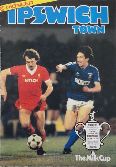 Ipswich Town v Liverpool, League Cup 2nd Rnd (1982, Oct 5th)