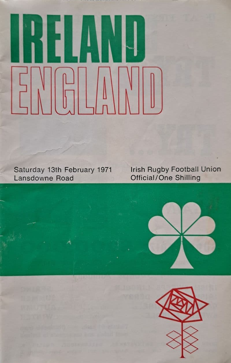 Ireland v England (1971, Feb 13th) No Writing