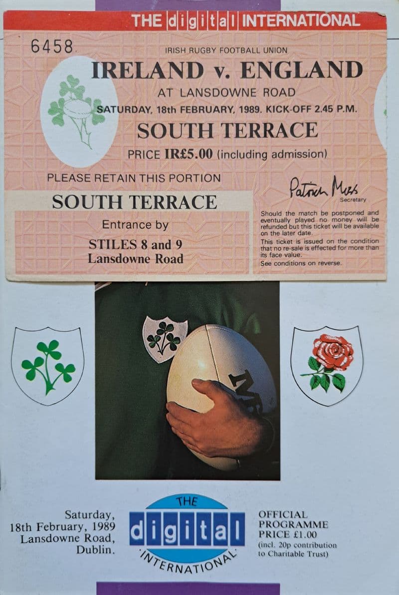 Ireland v England (1989, Feb 18th)