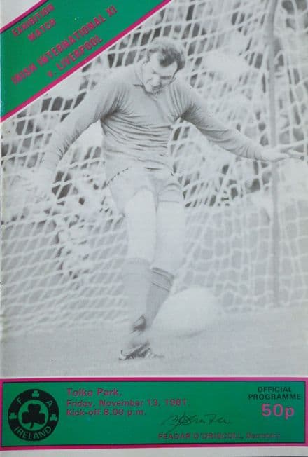 Irish International XI v Liverpool, Friendly (1981, Nov 13th)