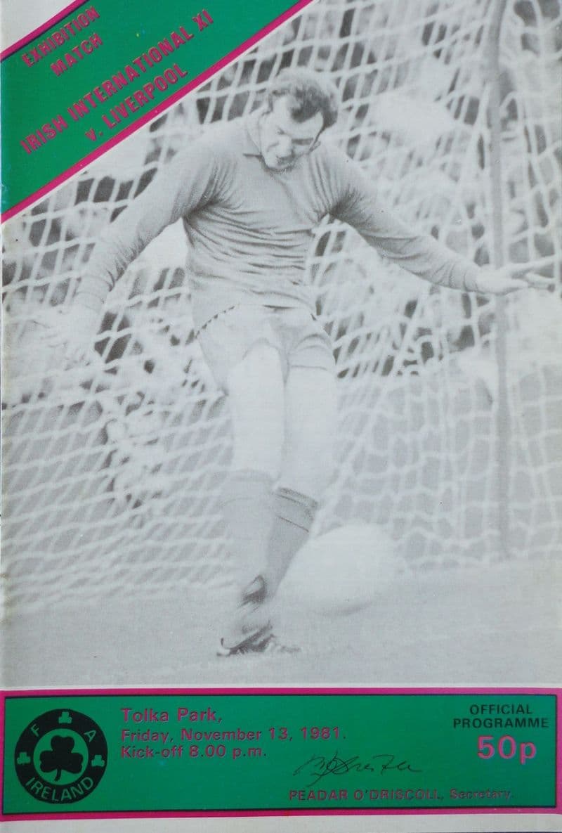 Irish International XI v Liverpool, Friendly (1981, Nov 13th)