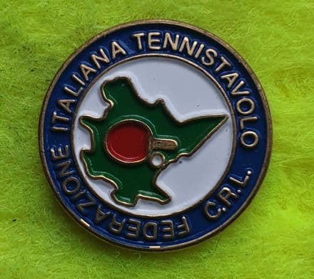Italian Table Tennis Association Enamel Pin Badge