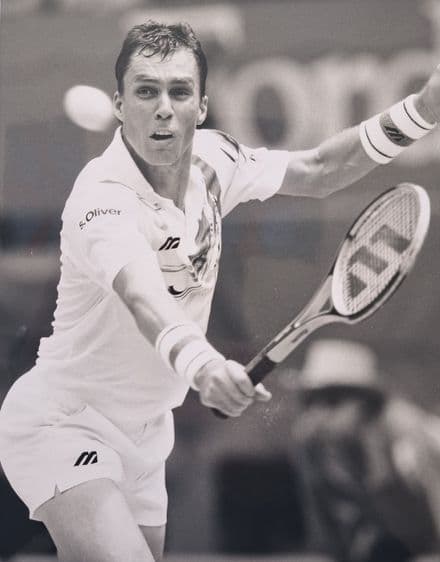Ivan Lendl Press Photo "Backhand Return"