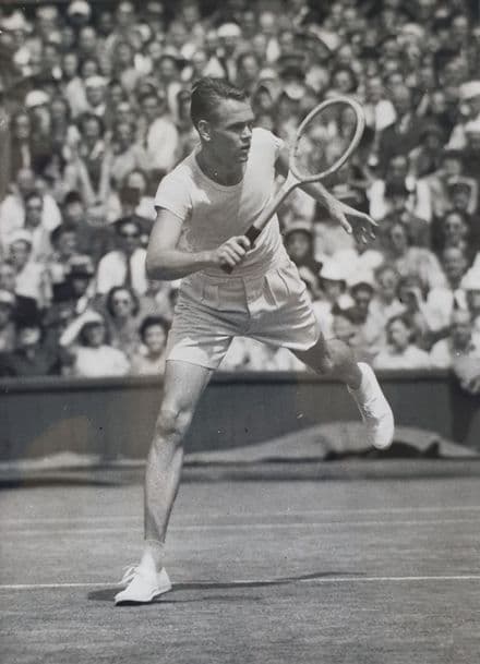 Jack Kramer Press Photo "Forehand" (Wimbledon, 1947)