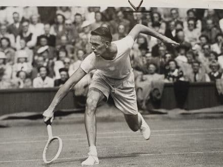 Jack Kramer Press Photo "Volley" (Wimbledon, 1947)