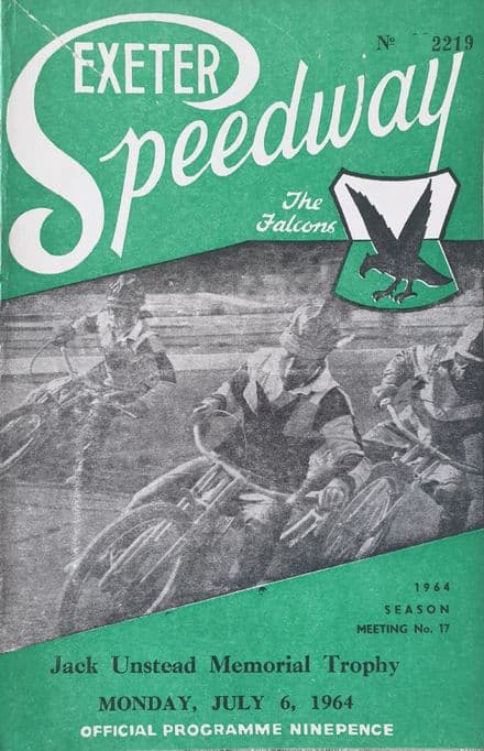 Jack Unstead Memorial Trophy (1964, Jul 6th) SIGNED