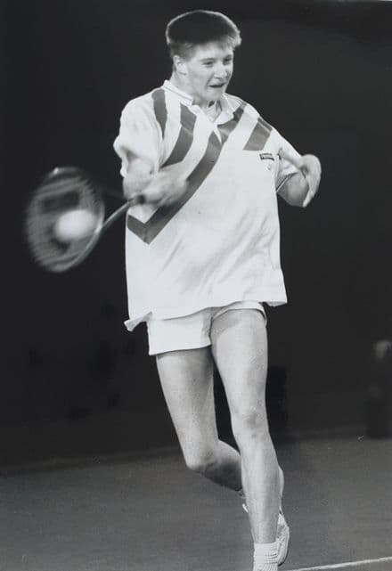Jeffery Hunter Large Press Photo (Covered Courts, 1988) "Forehand"