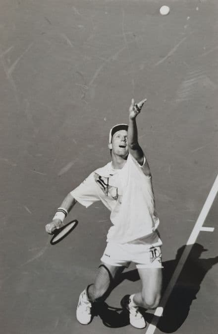 Jim Courier Press Photo ("Serving")