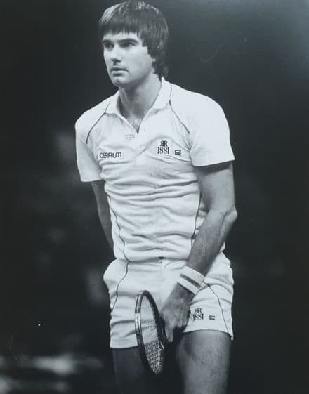 Jimmy Connors Press Photo ("Racket Riding!")