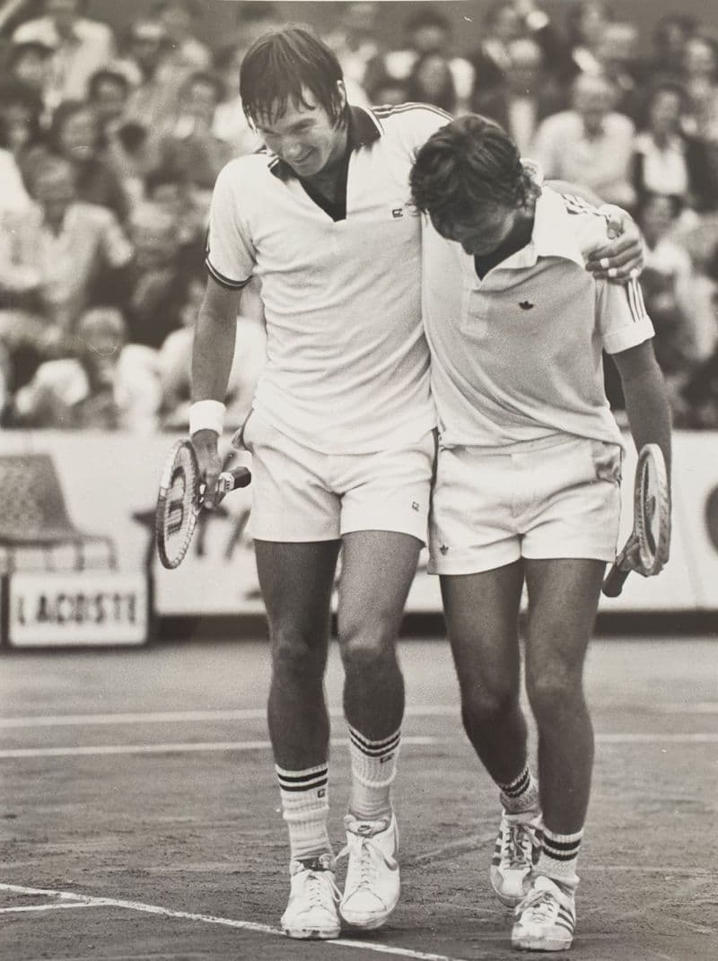 Jimmy Connors & Ross Case Press Photo (Roland Garros, 1979)