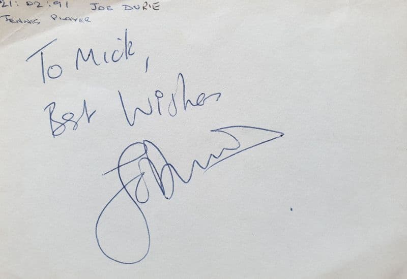 Jo Durie Autograph (1991)