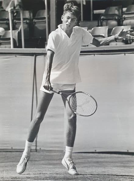 Jonathan Haycock Large Press Photo "Backhand Block" (1986, JGC)