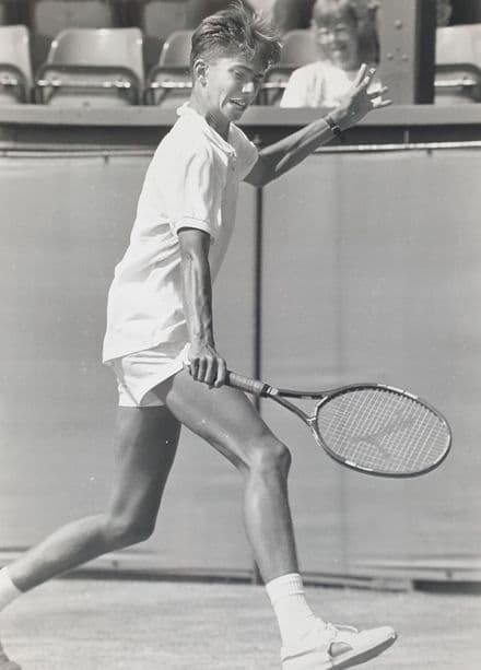 Jonathan Haycock Large Press Photo "Running Backhand" (1986, JGC)
