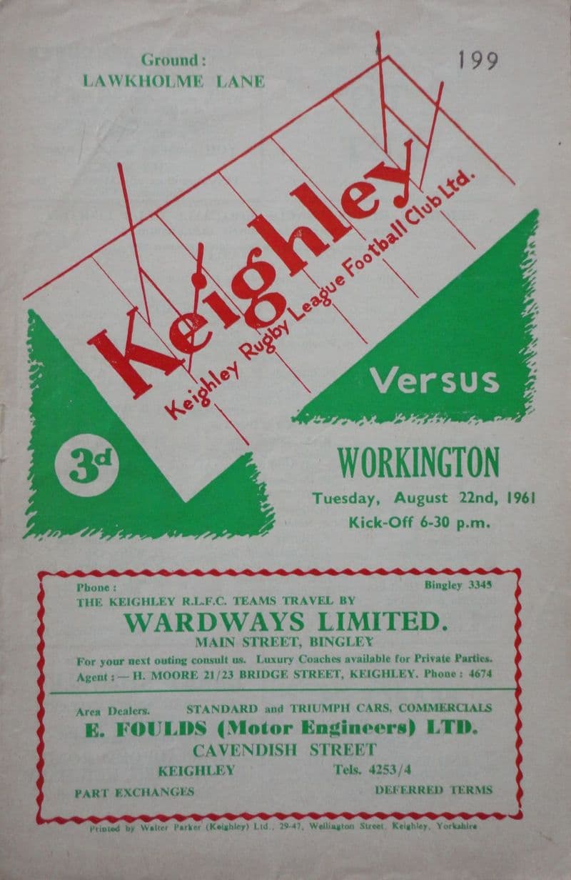Keighley v Workington (1961, Aug 22nd)